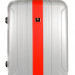 Пластиковый чемодан Sunvoyage case, серебристый+красный, 3 размера