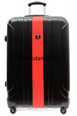 Пластиковый чемодан Sunvoyage case, черный+красный, 3 размера